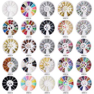 Wholesale nail accessories, flat bottomed illusory color alloy diamond, irregular white AB water diamond jewelry, 12 grid turntable