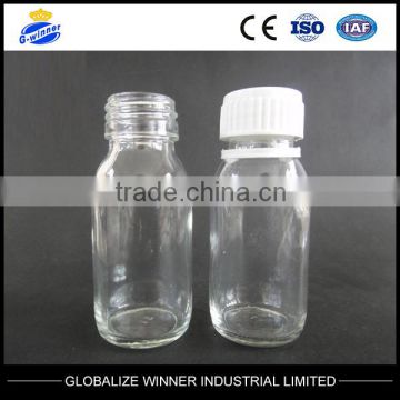 60ml Clear Glass Bottles for syrup pp28mm