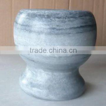 Charcoal Marble Mortar and Pestle for Grinding Spices