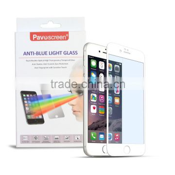 Anti Shatter Full Size Tempered glass screen protector for iphone6/6s,blue rays blocker screen guard for new premium