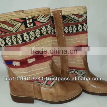 Handmade Kilim boots made in Morocco