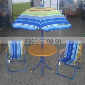 4 pc outdoor camping children furniture set folding beach children table and chair with umbrella