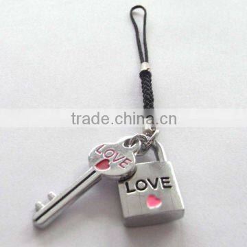 zinc alloy simple cheap phone charms promotional