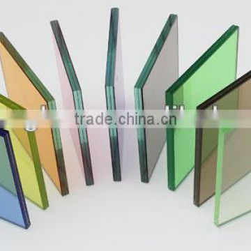 6mm,8mm,10mm,12mm dark green reflective tempered glass with CE certification
