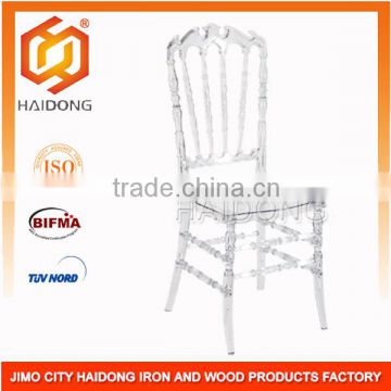 Disassemble Crystal Polycarbonate Resin Royal Chair in Transparent color