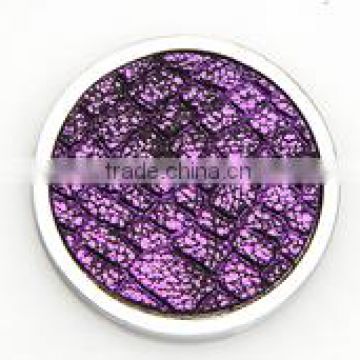 hotsale europe fashionable DIY jewelry high quality 33MM purple with rhinestone alloy coin pendants