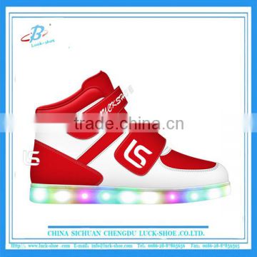Factory wholesale OEM USB charge Children kids Led shoes fashion colorful led light kids shoes with high quality