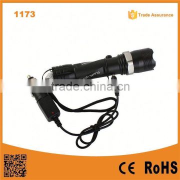 1174 New Multi Function Zoomable police torch Aluminum Flashlight with Window Breaking Head