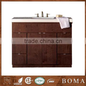 2016 Natural Wood Finish High Quality Chinese Bathroom Vanity