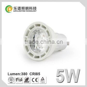 super brightness 5w 350lm dimmable 220v gu10 led spotlight with CE&ROHS