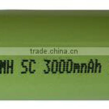 High quality NI-MH battery SC 1.2V 3000mAh