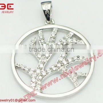 925 sterling silver body jewelry pendant necklace tree inside