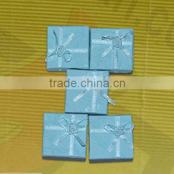 blue printed paper gift box with bowknot on the top for sale
