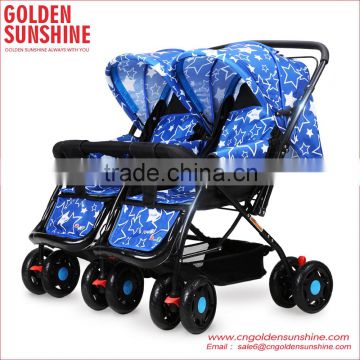 2015 European Newborn High Quality Double Stroller| Twins Baby Pushchair