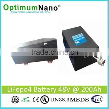 MSDS certificated 48v 200ah lithium battery for solar system