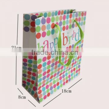 2015 Wholesale Full color printing New Year gift paper bag Made in China