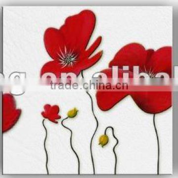 PU material flower art canvas painting 2015 newest design