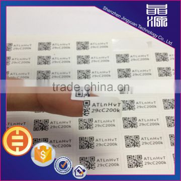 2016 Customized Waterproof egg shell stickers paper label