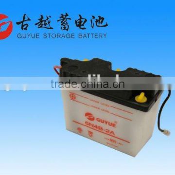 6V 4Ah Dry Charged Motorcycle Battery 6N4B-2A