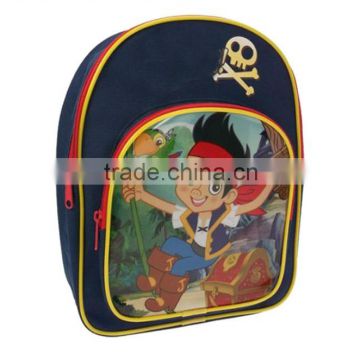 high quality polyester school pirate cartoon backpack child bag