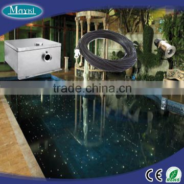 Multi color star swimming pool pond light with end emitting fiber and 5 DMX channel controller driver