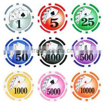 11.5g denomination poker chips,taiji sticker poker chips