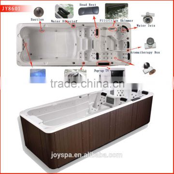 6 meter high quality US acrylic garden swimming pool with water fountain