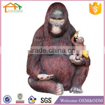 Factory Custom made best home decoration gift polyresin resin orangutan