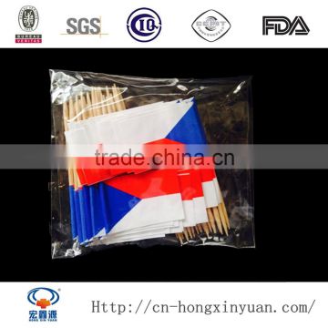 High Quality Disposable Wooden Toothpick With Flag