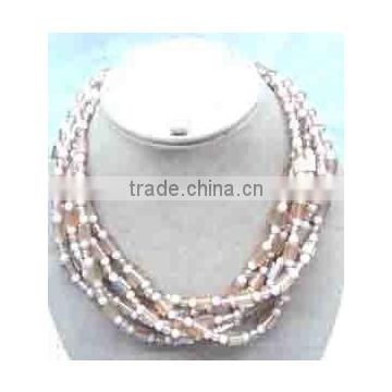 multi strand bead necklace