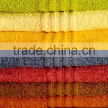 Dyed Bath towels with bright colors