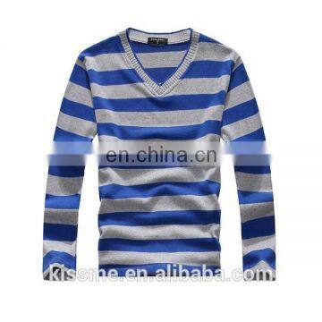 Fashion 2015 New design stripe long sleeve men's t-shirt