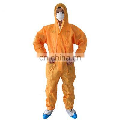 Cheap Waterproof Disposable Safety Clothing SMS Coverall with Hoods