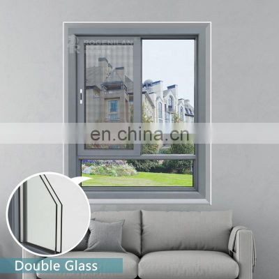 Aluminum sliding windows with double glass for sale