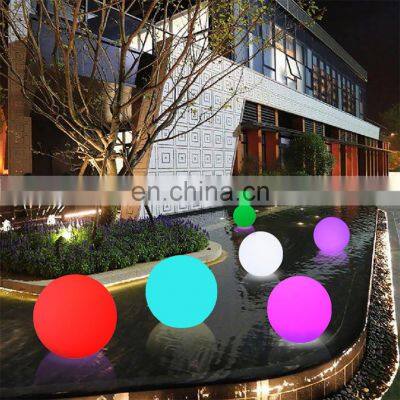 decorative illuminated led balls waterproof outdoor solar plastic led ball sphere stone light lamp