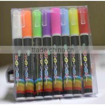 Promotional Highlighter Maker Fluorescent Pen, 8 neon colour for choice