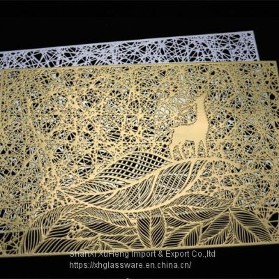 Rectangular Placemat Nordic Hollow Table Mat PVC Table Mat For Table Decoration Kitchen Accessories