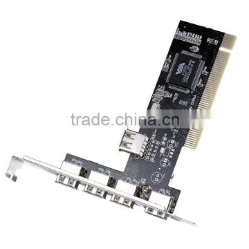 5 Port USB 2.0 High-Speed PCI Controller Card Adapter Hub 4 External&1 Internal
