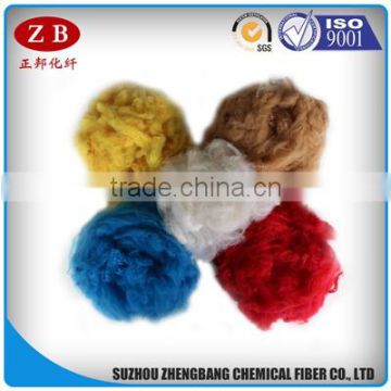 dope dyed recycled polyester staple fiber raw material price