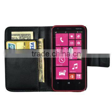 For Nokia lumia 620 Wallet flip PU leather cover case