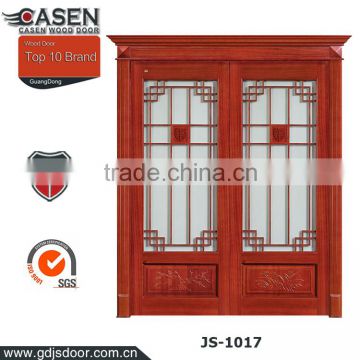 The newest contemporary design glass double sliding doors main entrance wooden door for exterior