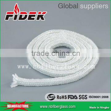 Heat sealing braided fiberglass square rope used in fireplace