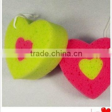 MIC3042 Heart-shaped bath sponge bath ball sponge