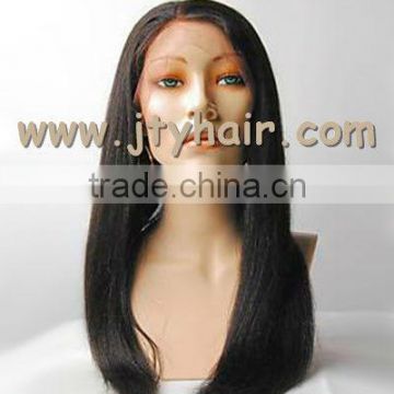 Hot Beauty 22" #1b Silky Straight, Natural Hairline, Peruvian remy hair full lace wig