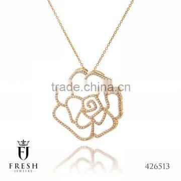 Fashion Gold Plated Necklace - 426513 , Wholesale Gold Plated Jewellery, Gold Plated Jewellery Manufacturer, CZ Cubic Zircon AAA