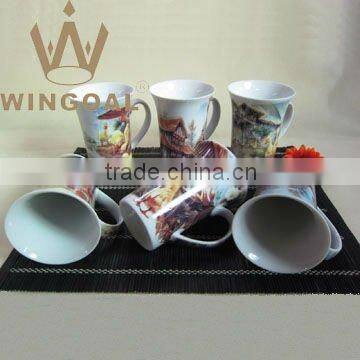 sublimation porcelain mug with decal