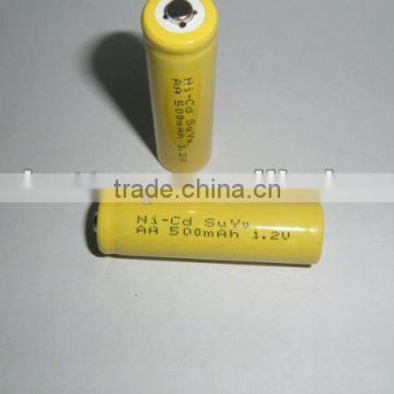 1.2V Ni-CD AA rechargebale cylinder battery 500mah