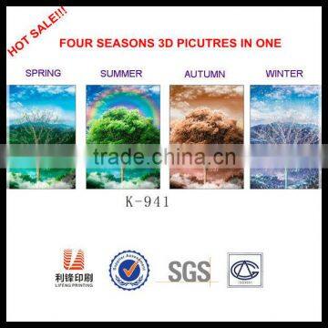 HOT SALE 3D art seasons pictures with flip effect No. 1 Morden Art in China
