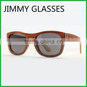 JM433 Newest Gray Polarized UV400 Lens Unisex Fake Costa Del Mar Laminated Wood Sunglasses