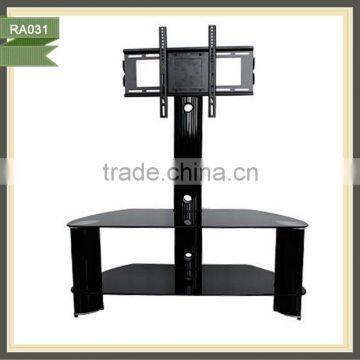 table top glass travertine marble wood shelves tv stand